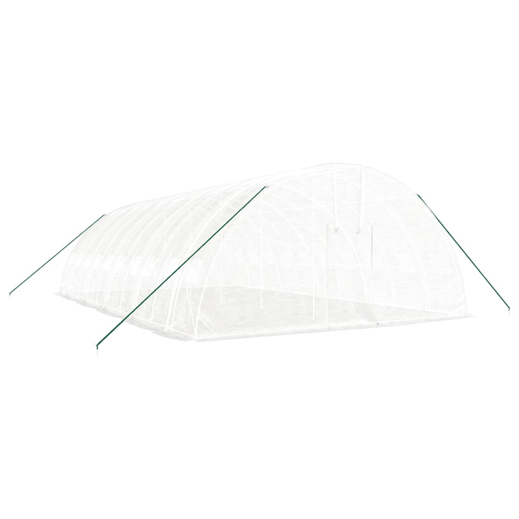 vidaXL Greenhouse with Steel Frame White 60 m² 10x6x2,85 m 3