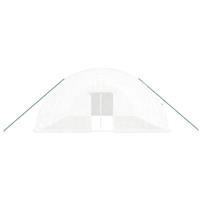 vidaXL Greenhouse with Steel Frame White 60 m² 10x6x2,85 m 4