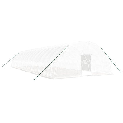 vidaXL Greenhouse with Steel Frame White 96 m² 16x6x2,85 m 2
