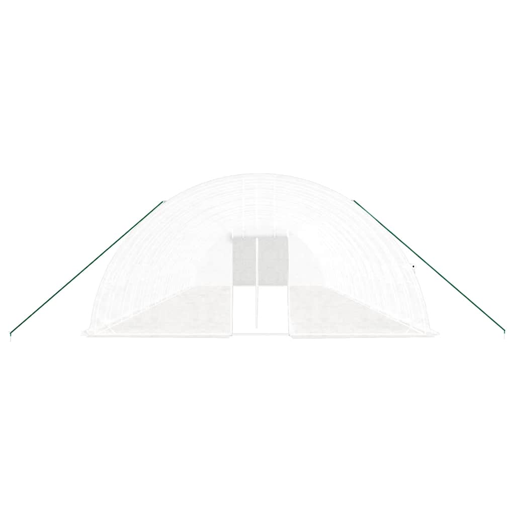 vidaXL Greenhouse with Steel Frame White 96 m² 16x6x2,85 m 4
