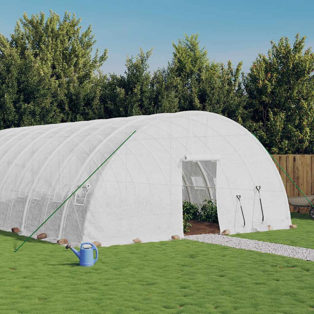 vidaXL Greenhouse with Steel Frame White 96 m² 16x6x2,85 m
