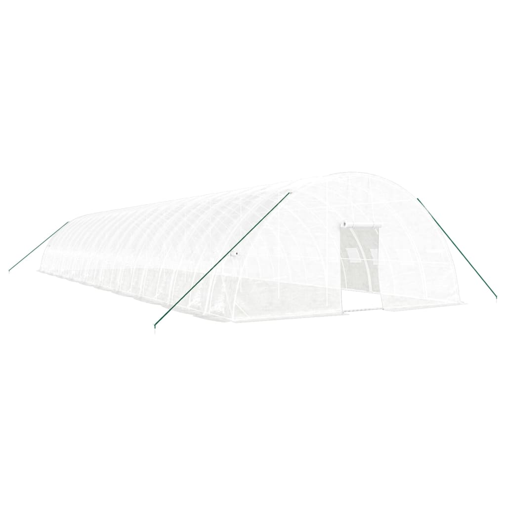 Greenhouse with Steel Frame 24 m² 6x4x2,85 m White 20 m