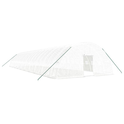 Greenhouse with Steel Frame 24 m² 6x4x2,85 m White 20 m
