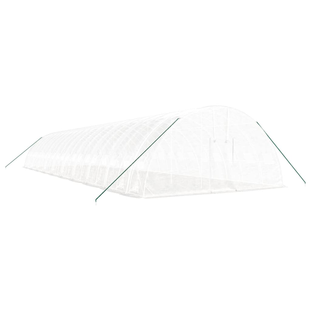 vidaXL Greenhouse with Steel Frame White 120 m² 20x6x2,85 m 3