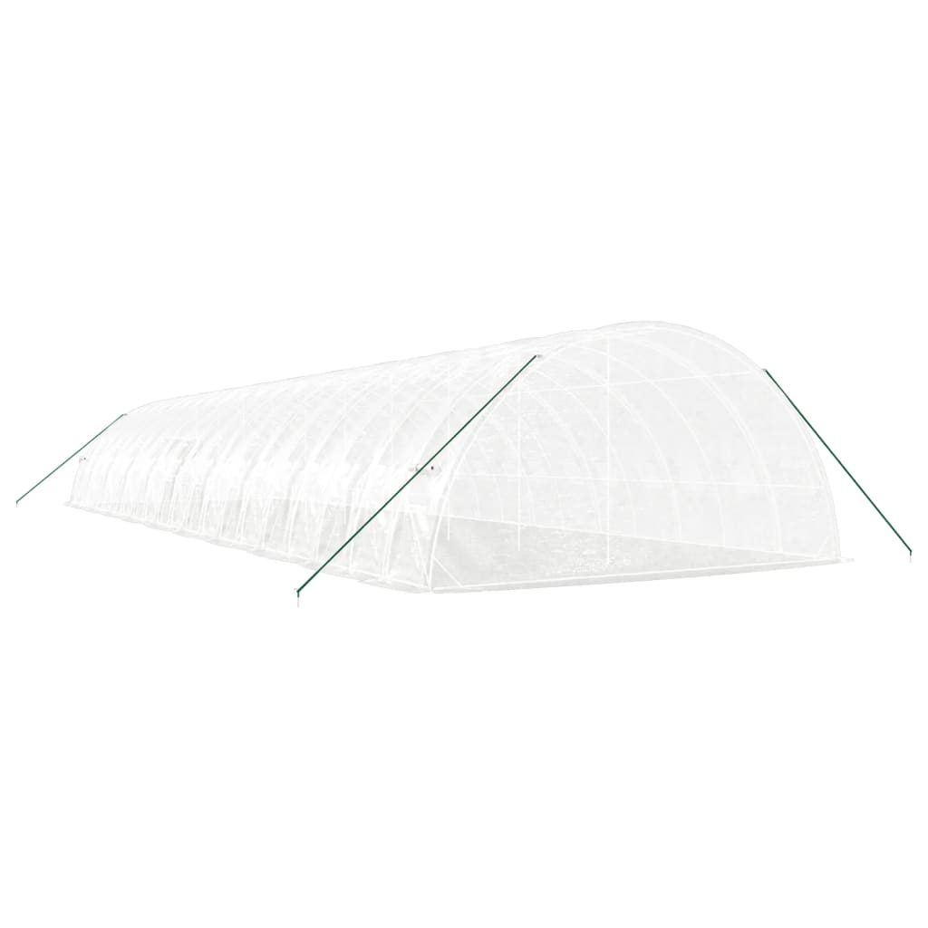vidaXL Greenhouse with Steel Frame White 120 m² 20x6x2,85 m 6