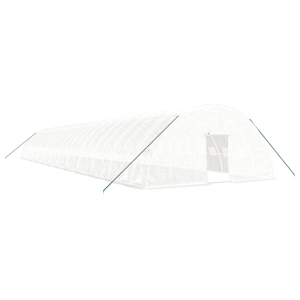 vidaXL Greenhouse with Steel Frame White 144 m² 24x6x2,85 m 2