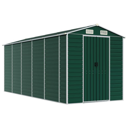vidaXL Garden Shed | Green | Galvanised Steel | Large | Garden Shed 2