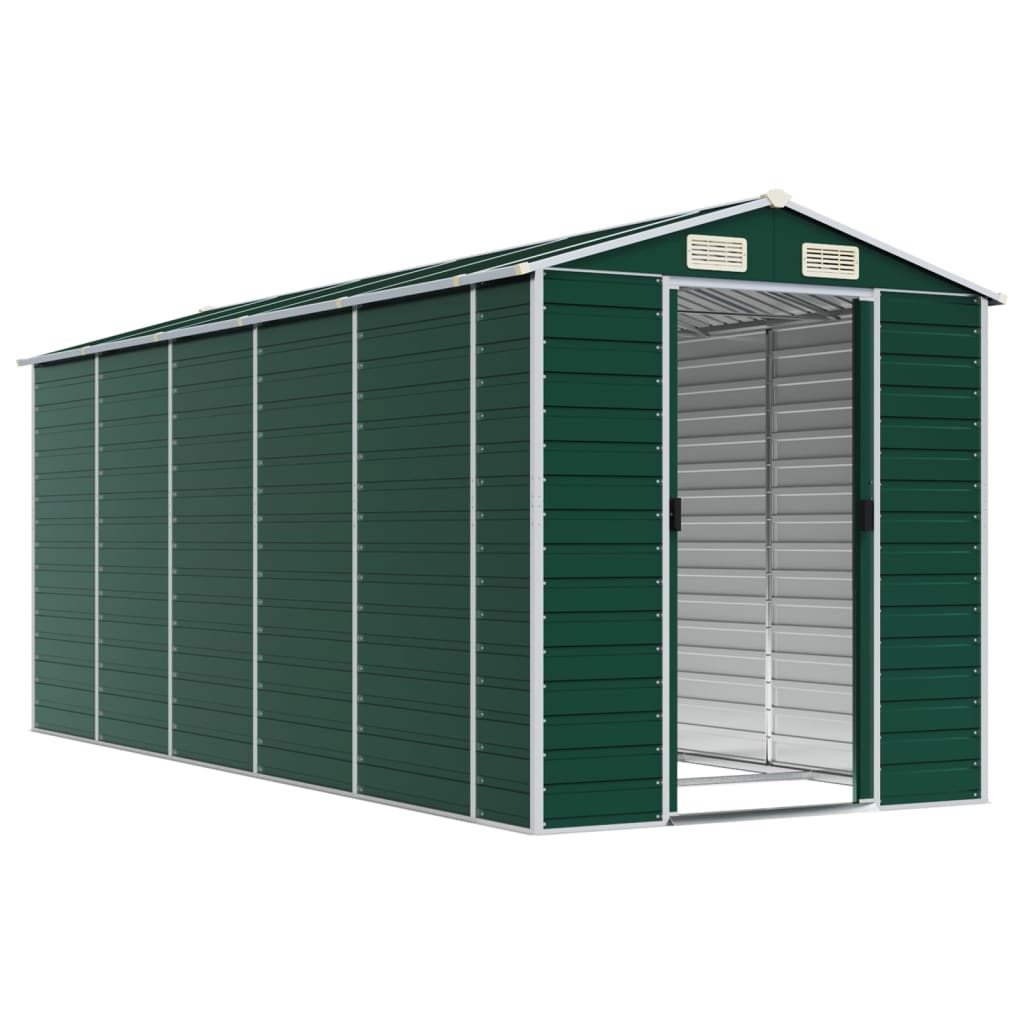 vidaXL Garden Shed | Green | Galvanised Steel | Large | Garden Shed 3
