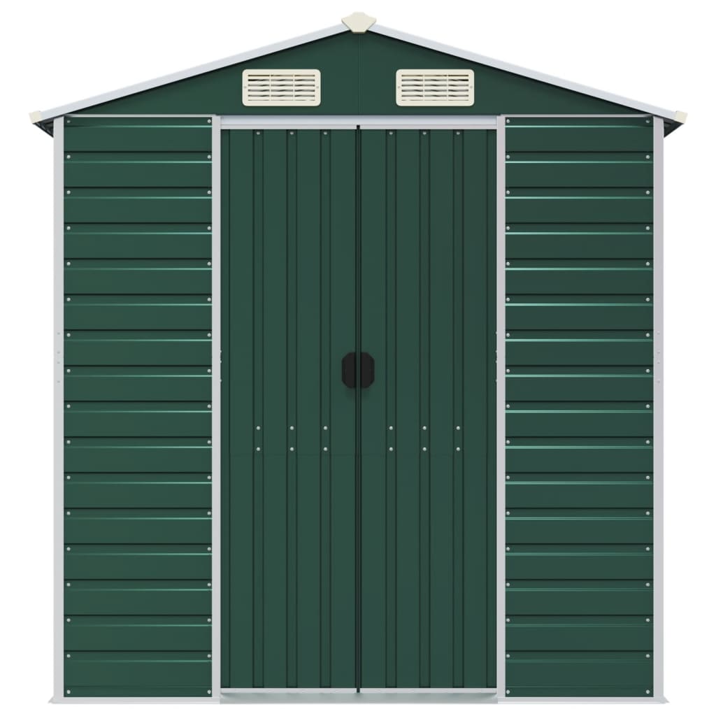 vidaXL Garden Shed | Green | Galvanised Steel | Large | Garden Shed 4
