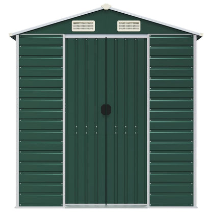 vidaXL Garden Shed | Green | Galvanised Steel | Large | Garden Shed 4