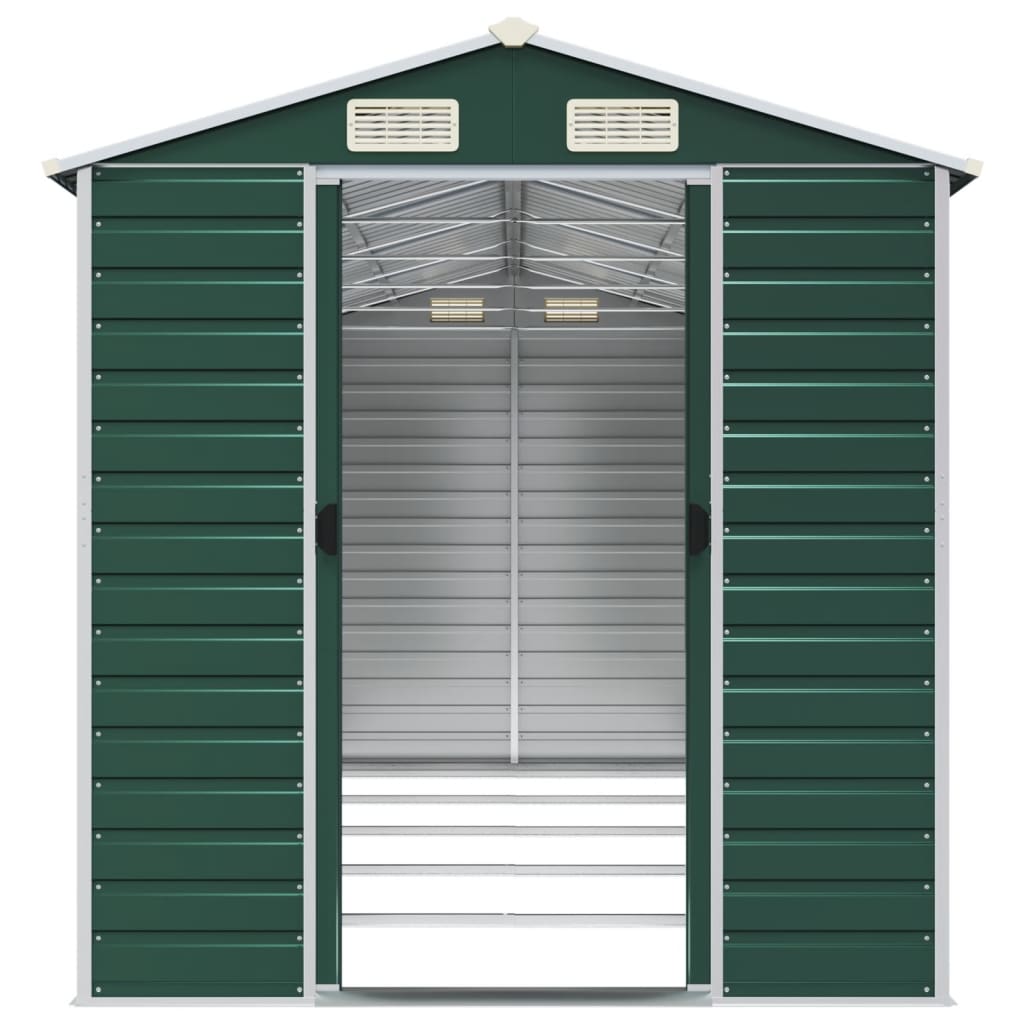 vidaXL Garden Shed | Green | Galvanised Steel | Large | Garden Shed 5