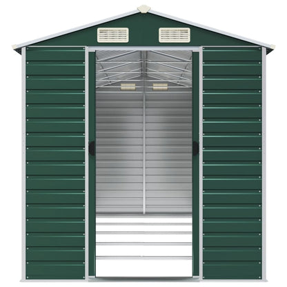 vidaXL Garden Shed | Green | Galvanised Steel | Large | Garden Shed 5