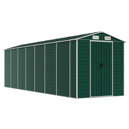 vidaXL Garden Shed Green 191x640x198 cm Galvanised Steel 2