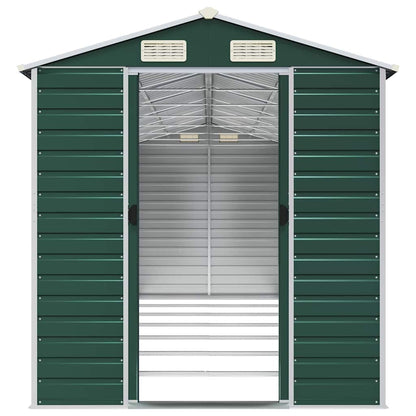 vidaXL Garden Shed Green 191x640x198 cm Galvanised Steel 5