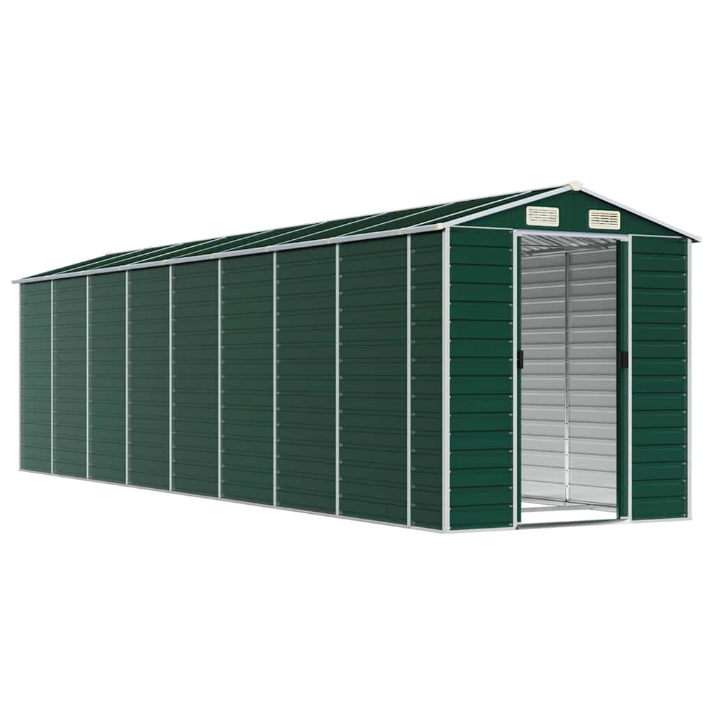 vidaXL Garden Shed Green 191x725x198 cm Galvanised Steel 3