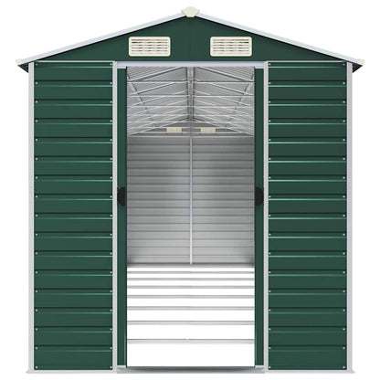 vidaXL Garden Shed Green 191x725x198 cm Galvanised Steel 5