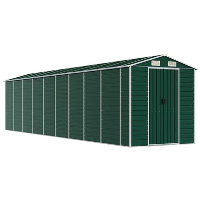 vidaXL Garden Shed Green 191x810x198 cm Galvanised Steel 2