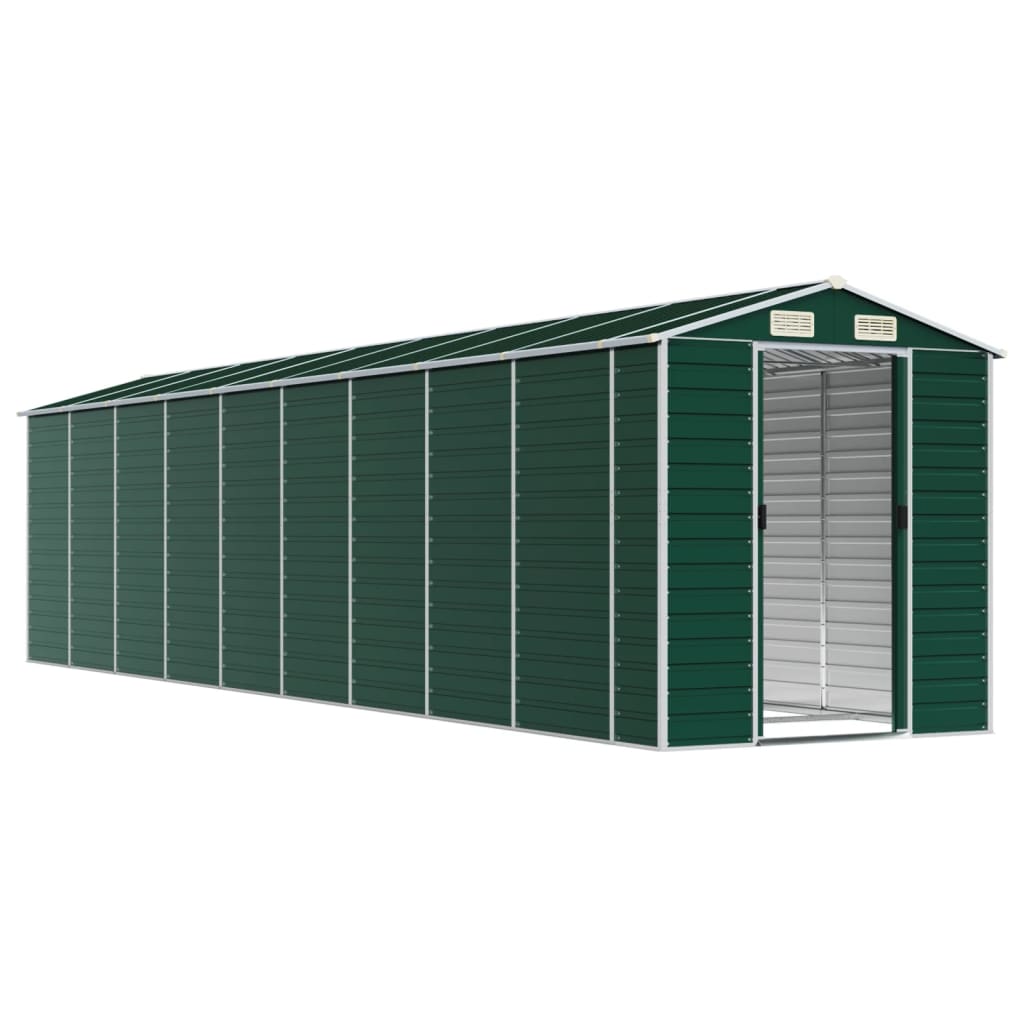 vidaXL Garden Shed Green 191x810x198 cm Galvanised Steel 3