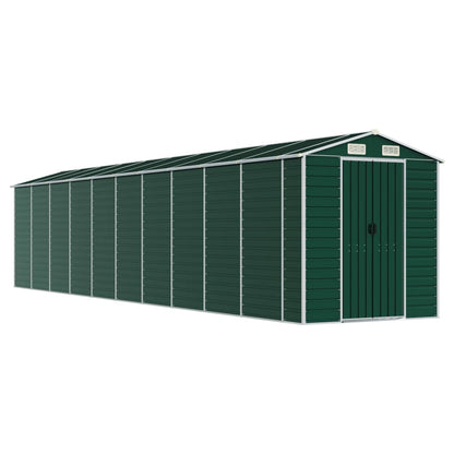 vidaXL Garden Shed Green 191x895x198 cm Galvanised Steel 2