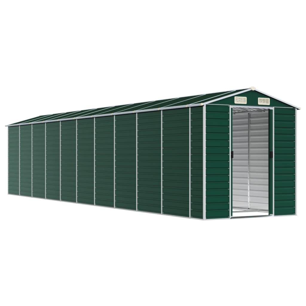 vidaXL Garden Shed Green 191x895x198 cm Galvanised Steel 3