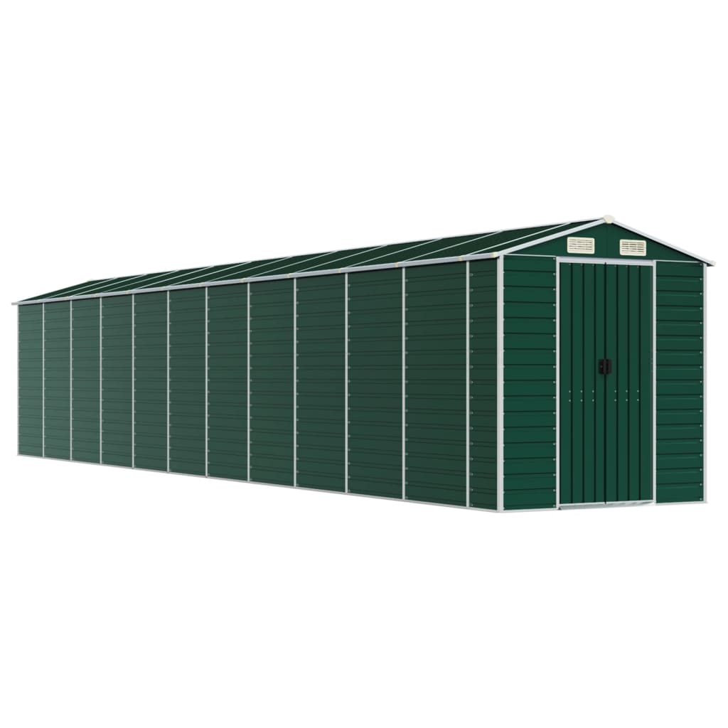 vidaXL Garden Shed Green 191x980x198 cm Galvanised Steel 2