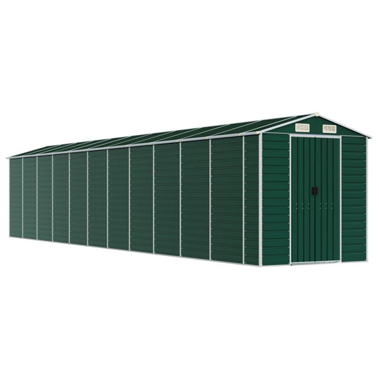 vidaXL Garden Shed Green 191x980x198 cm Galvanised Steel 2