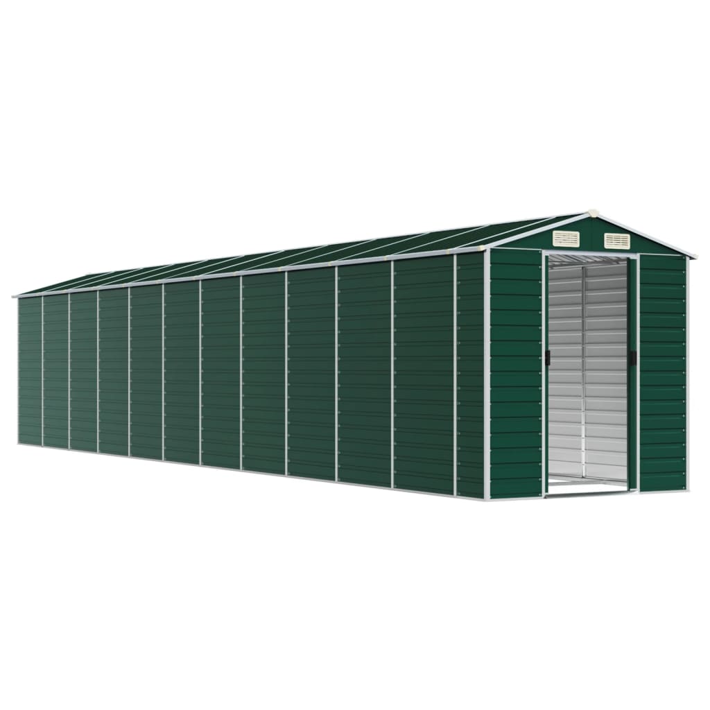 vidaXL Garden Shed Green 191x980x198 cm Galvanised Steel 3