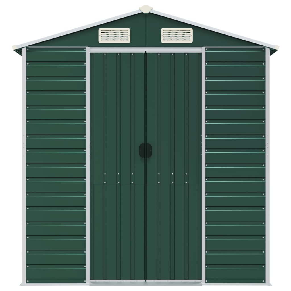 vidaXL Garden Shed Green 191x980x198 cm Galvanised Steel 4