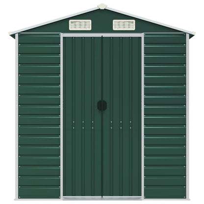 vidaXL Garden Shed Green 191x980x198 cm Galvanised Steel 4