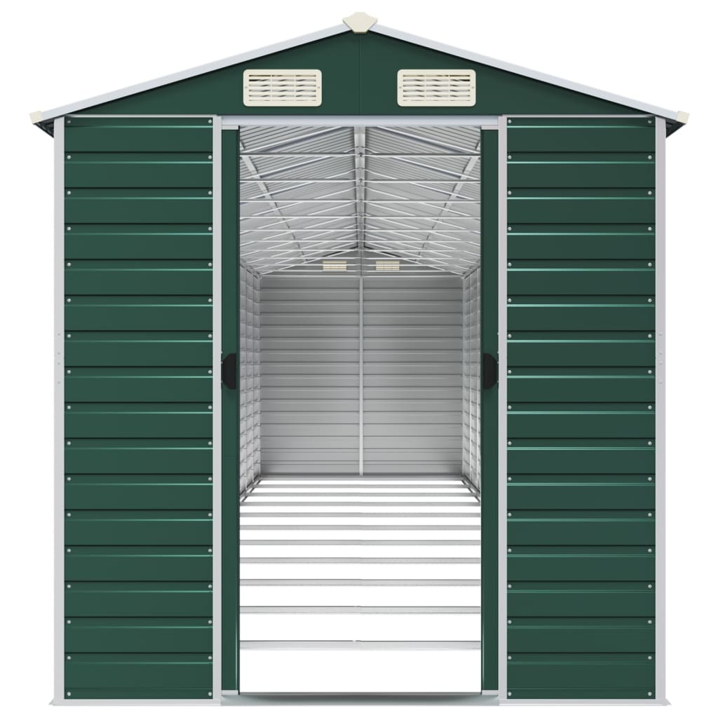 vidaXL Garden Shed Green 191x980x198 cm Galvanised Steel 5