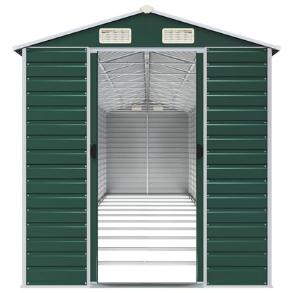 vidaXL Garden Shed Green 191x980x198 cm Galvanised Steel 5
