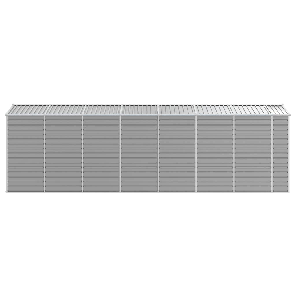 vidaXL Garden Shed Light Grey 191x640x198 cm Galvanised Steel 6