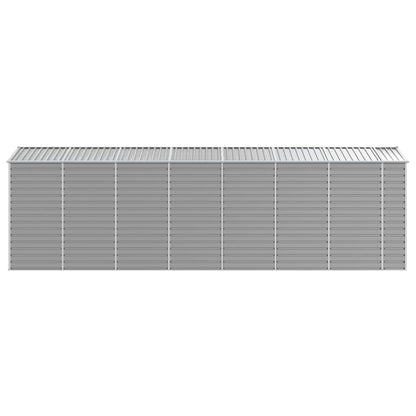 vidaXL Garden Shed Light Grey 191x640x198 cm Galvanised Steel 6