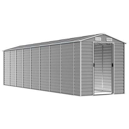 vidaXL Garden Shed Light Grey 191x725x198 cm Galvanised Steel 3