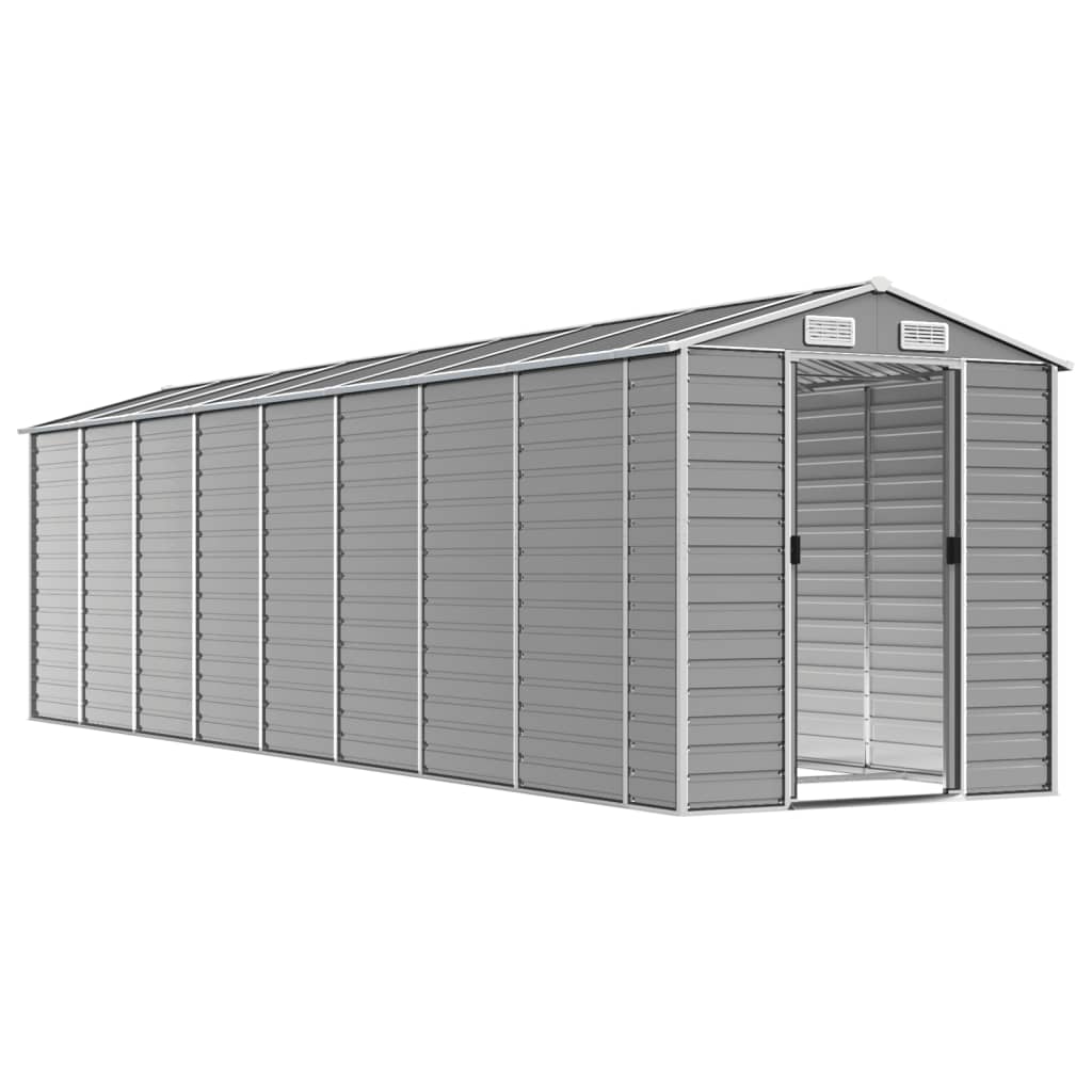 Garden Shed Galvanised Steel Light grey 191 x 725 x 198 cm
