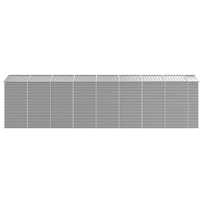 vidaXL Garden Shed Light Grey 191x725x198 cm Galvanised Steel 6