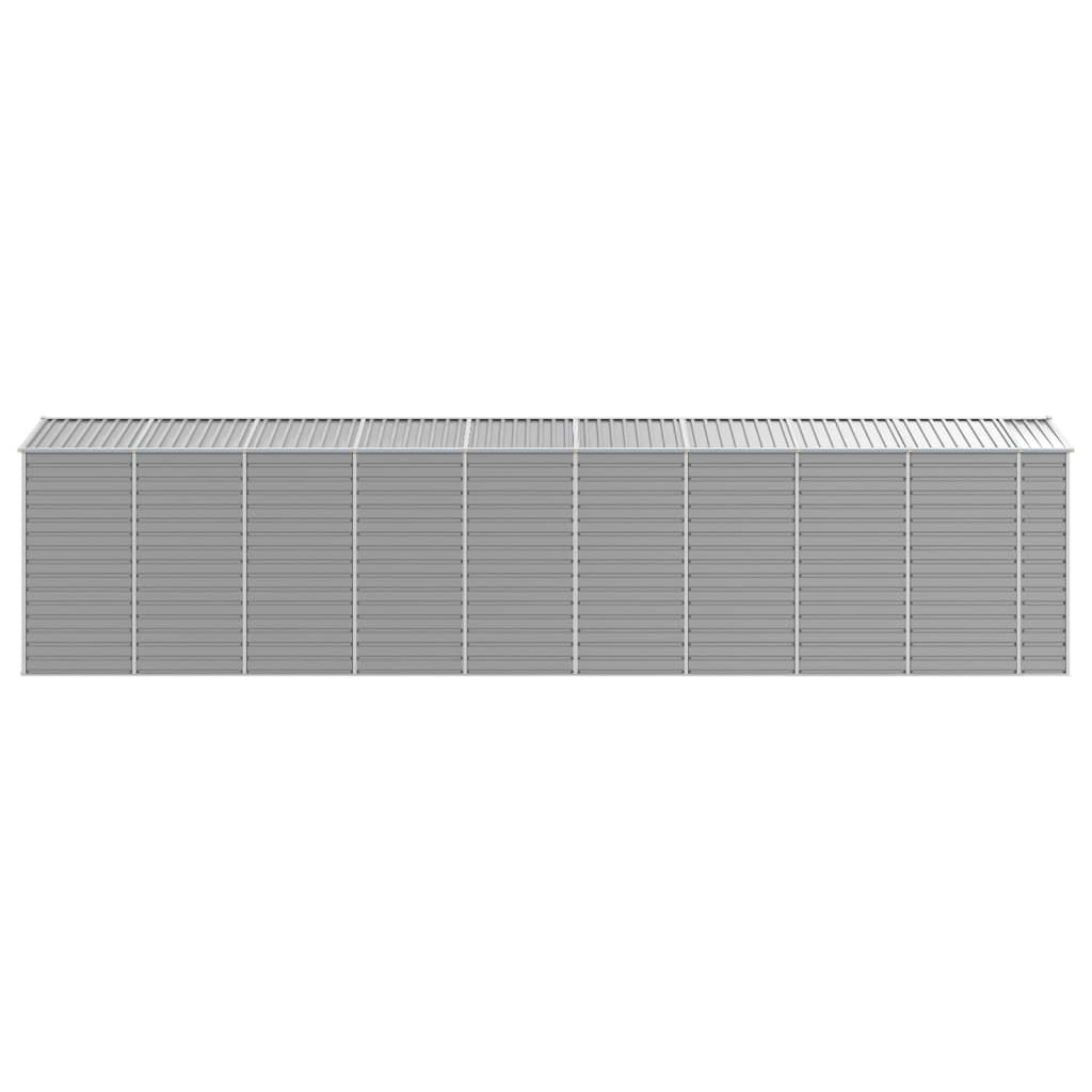 vidaXL Garden Shed Light Grey 191x810x198 cm Galvanised Steel 6