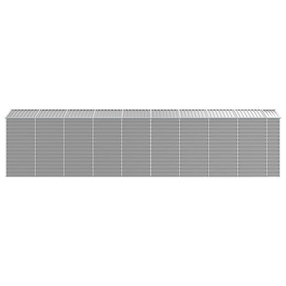 vidaXL Garden Shed Light Grey 191x810x198 cm Galvanised Steel 6