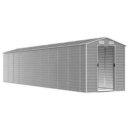 vidaXL Garden Shed Light Grey 191x895x198 cm Galvanised Steel 3