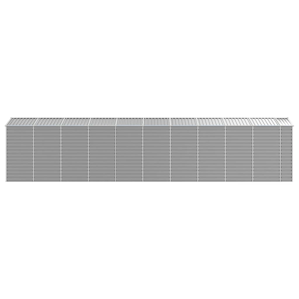 vidaXL Garden Shed Light Grey 191x895x198 cm Galvanised Steel 6