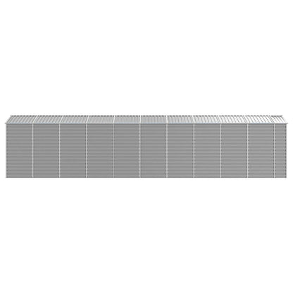 vidaXL Garden Shed Light Grey 191x895x198 cm Galvanised Steel 6