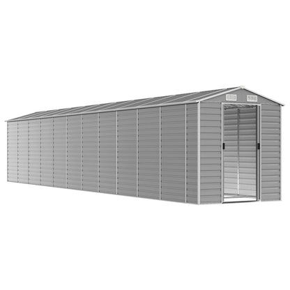 vidaXL Garden Shed Light Grey 191x980x198 cm Galvanised Steel 3