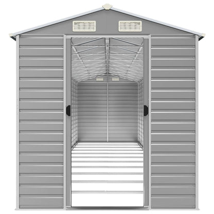 vidaXL Garden Shed Light Grey 191x980x198 cm Galvanised Steel 5