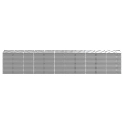 vidaXL Garden Shed Light Grey 191x980x198 cm Galvanised Steel 6