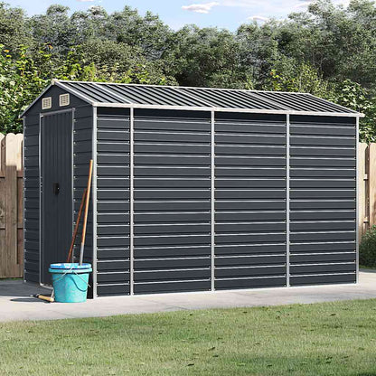vidaXL Garden Shed Galvanised Steel Anthracite