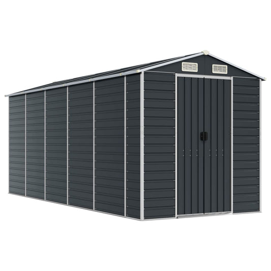 vidaXL Garden Shed | Anthracite | Galvanised steel | Large | Garden Shed 2