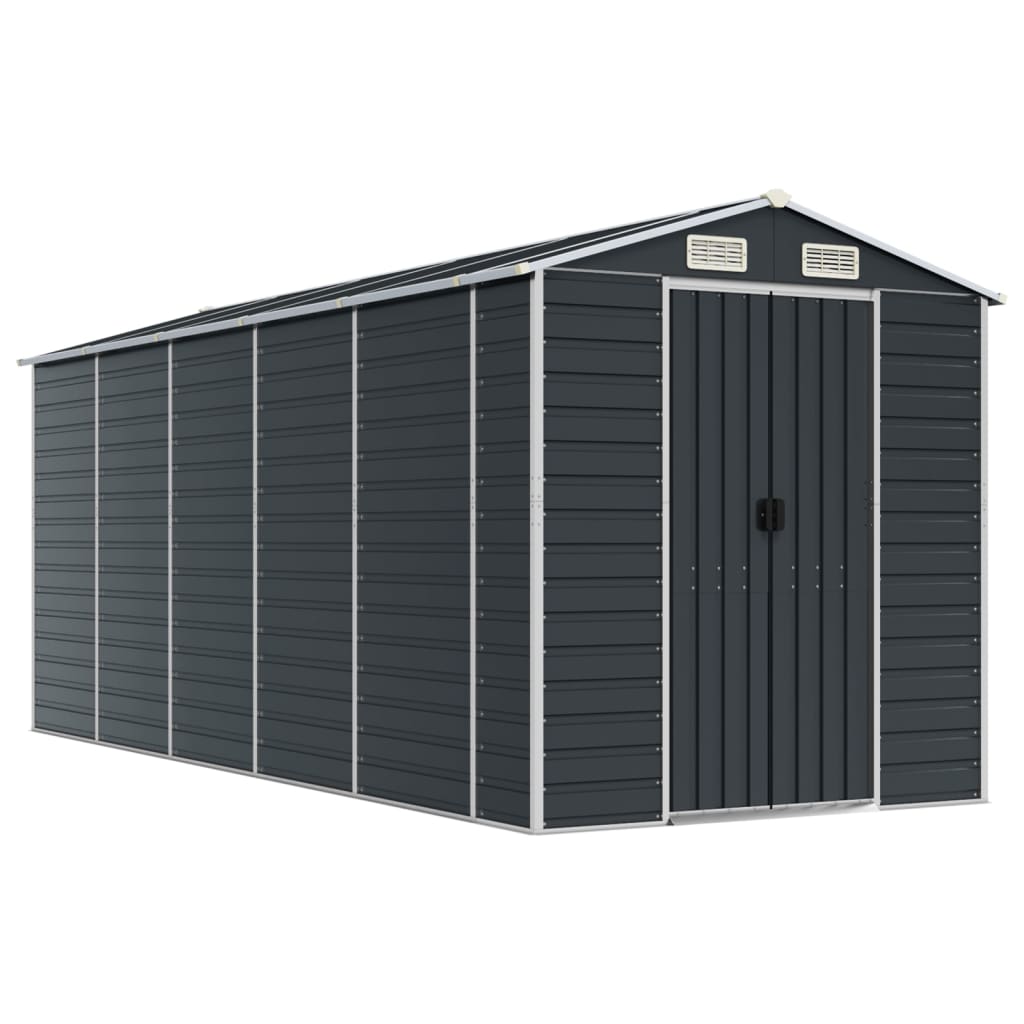 Garden Shed Galvanised Steel Anthracite 191 x 470 x 198 cm