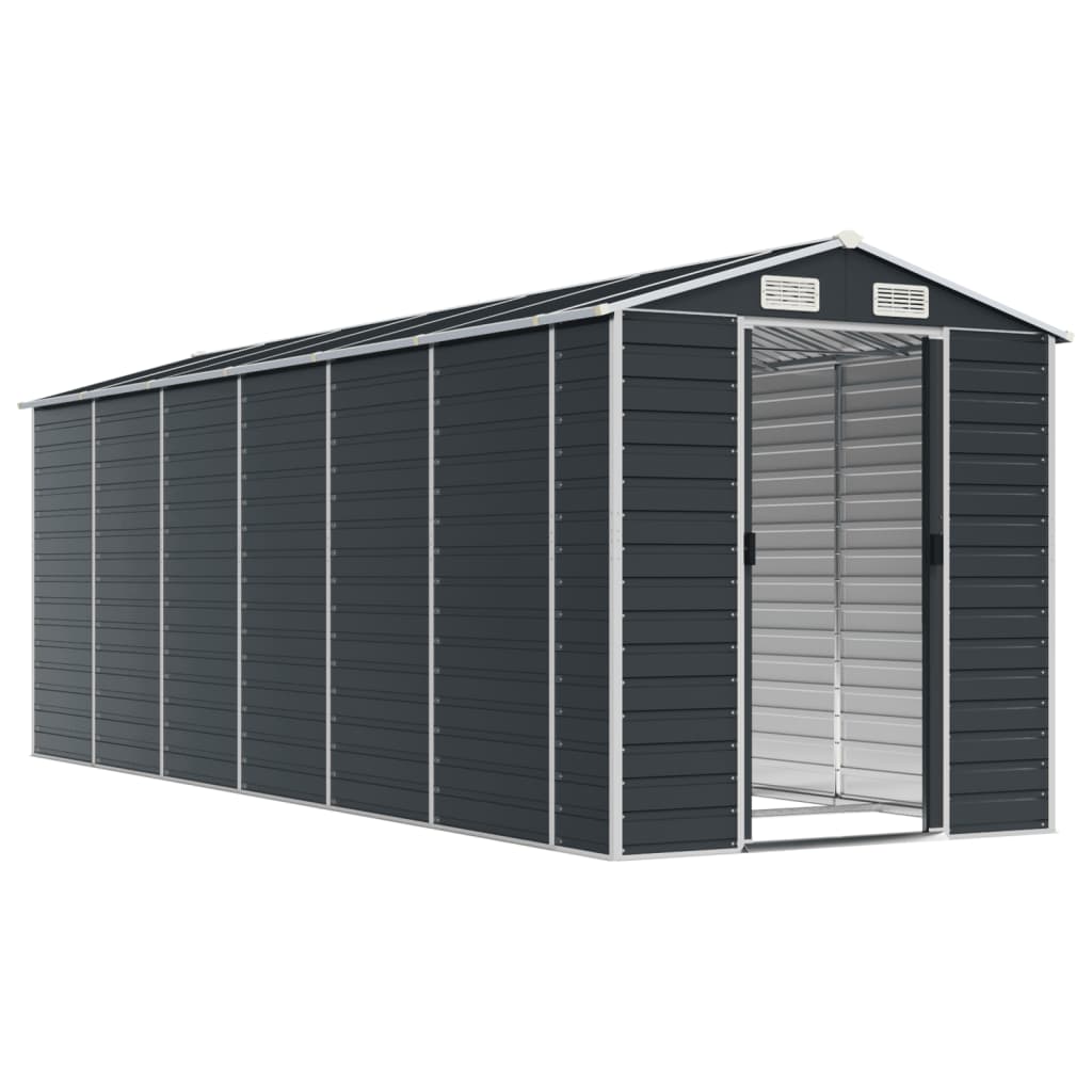 vidaXL Garden Shed Anthracite 191x555x198 cm Galvanised Steel 3