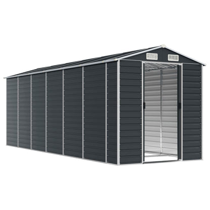 vidaXL Garden Shed Anthracite 191x555x198 cm Galvanised Steel 3