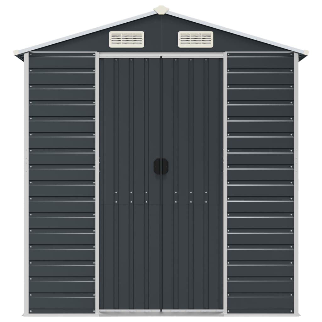 vidaXL Garden Shed Anthracite 191x555x198 cm Galvanised Steel 4